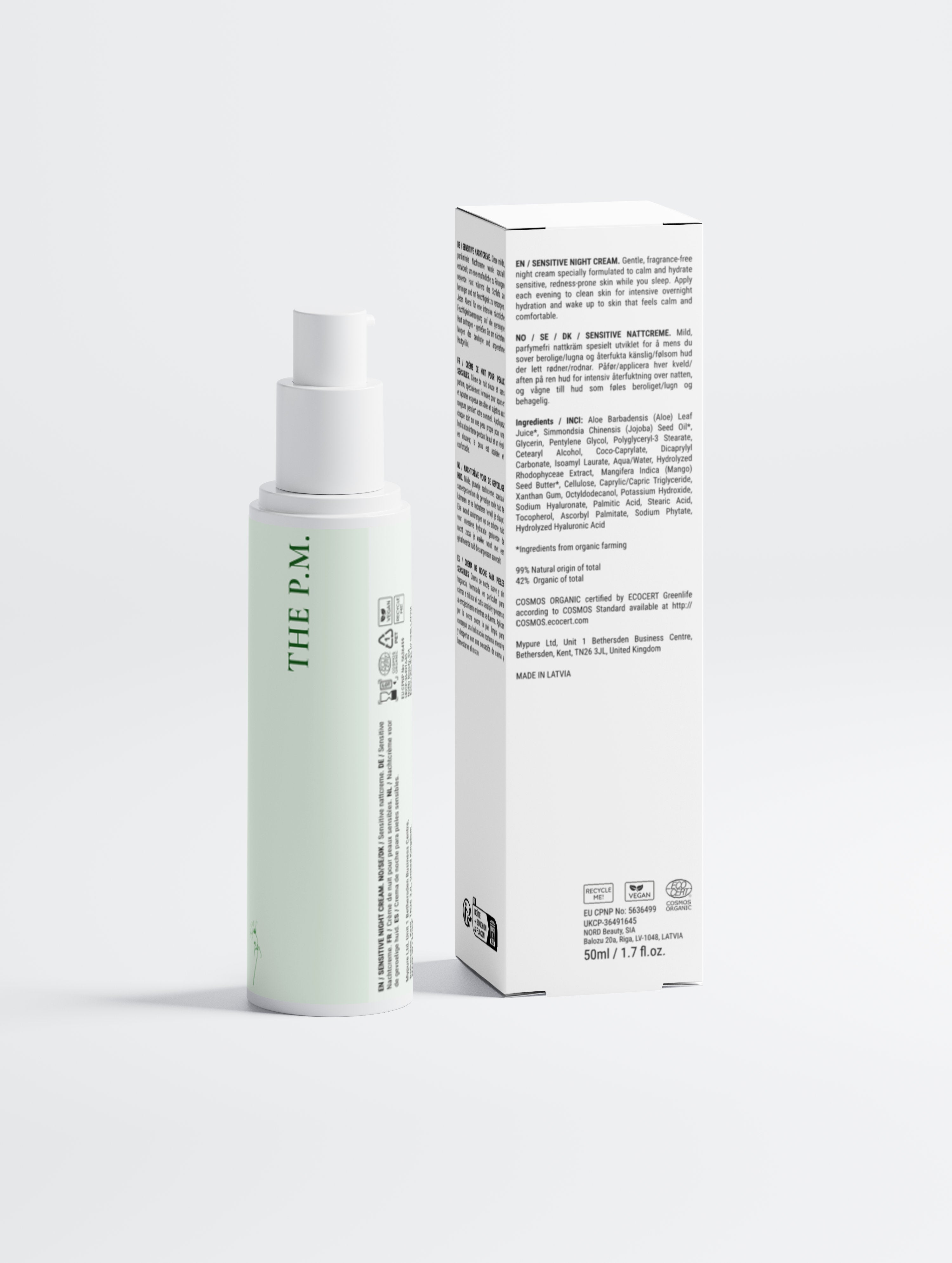 Sensitive Skin Overnight Cream – Fragrance-Free | Aloe & Hyaluronic Acid