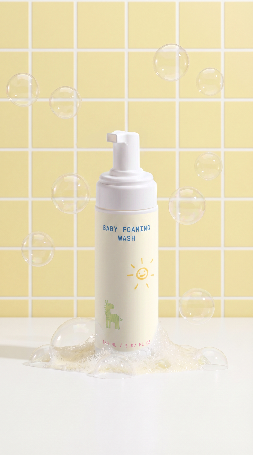 Baby Foaming Wash – Organic Aloe, Camomile & Linseed | Soap-Free