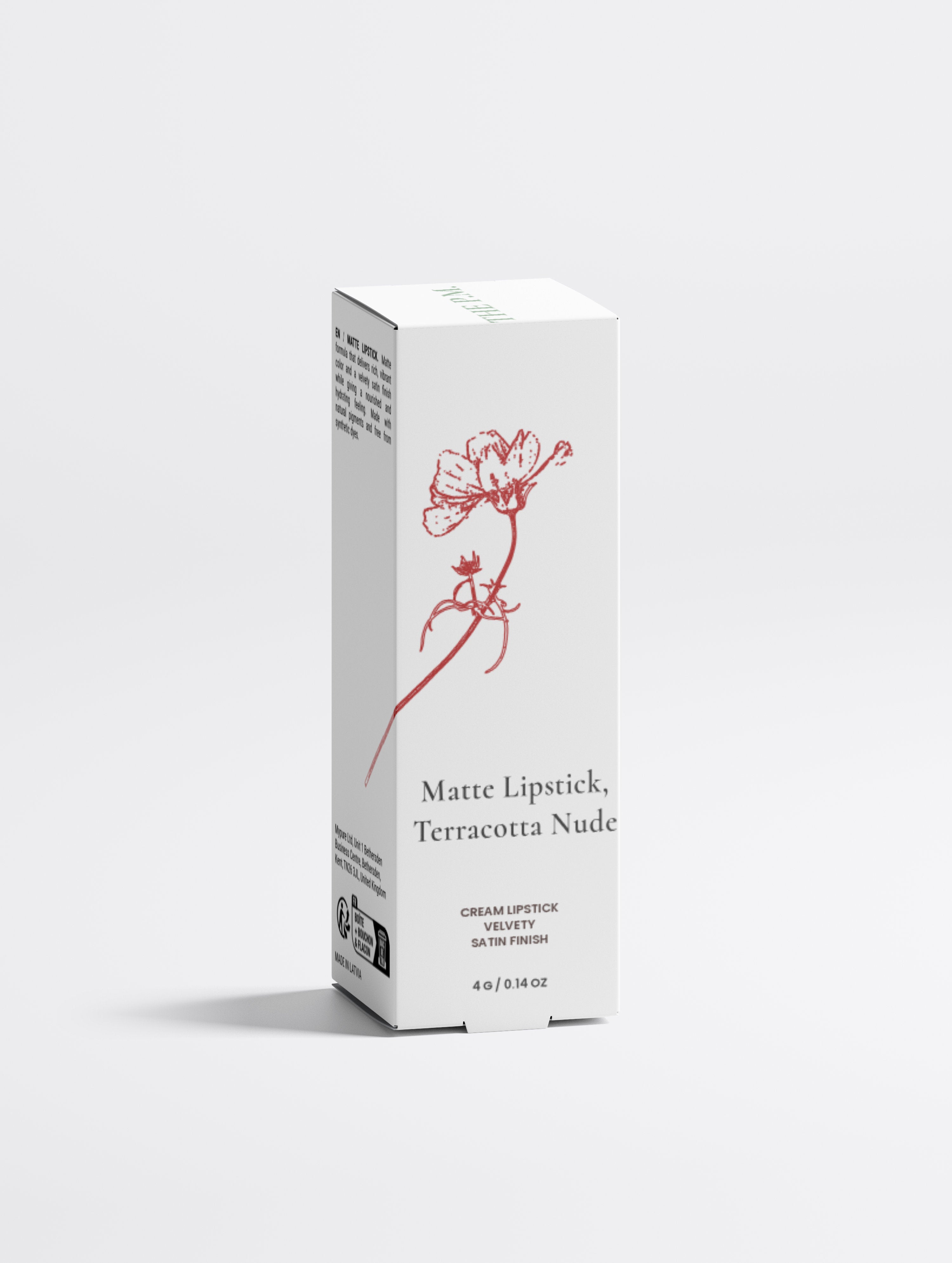 Matte Lipstick – Velvety Satin Finish | Shade Terracotta Nude