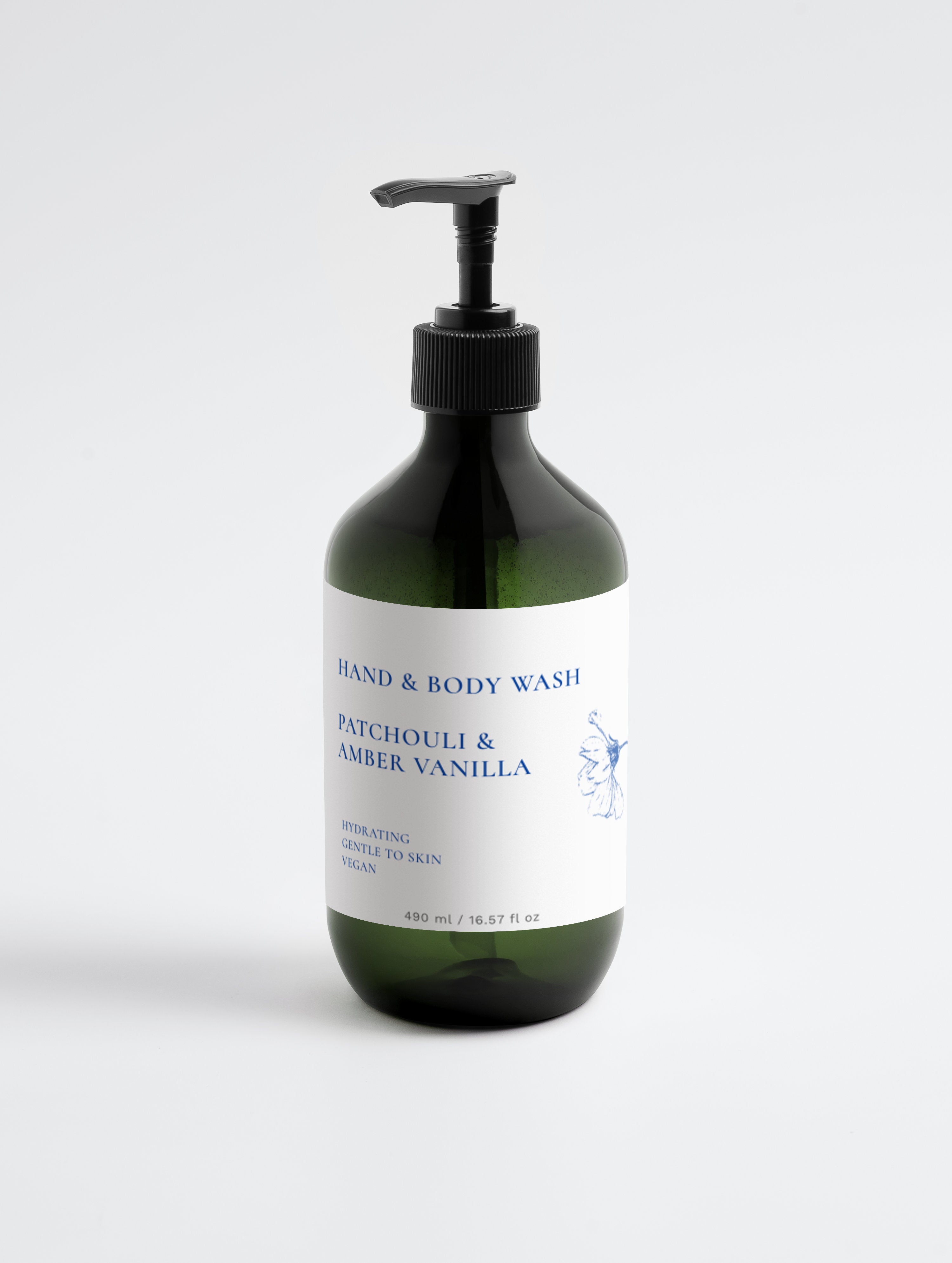Hand & Body Wash – Hydrating Gentle Cleanse | Patchouli & Amber Vanilla
