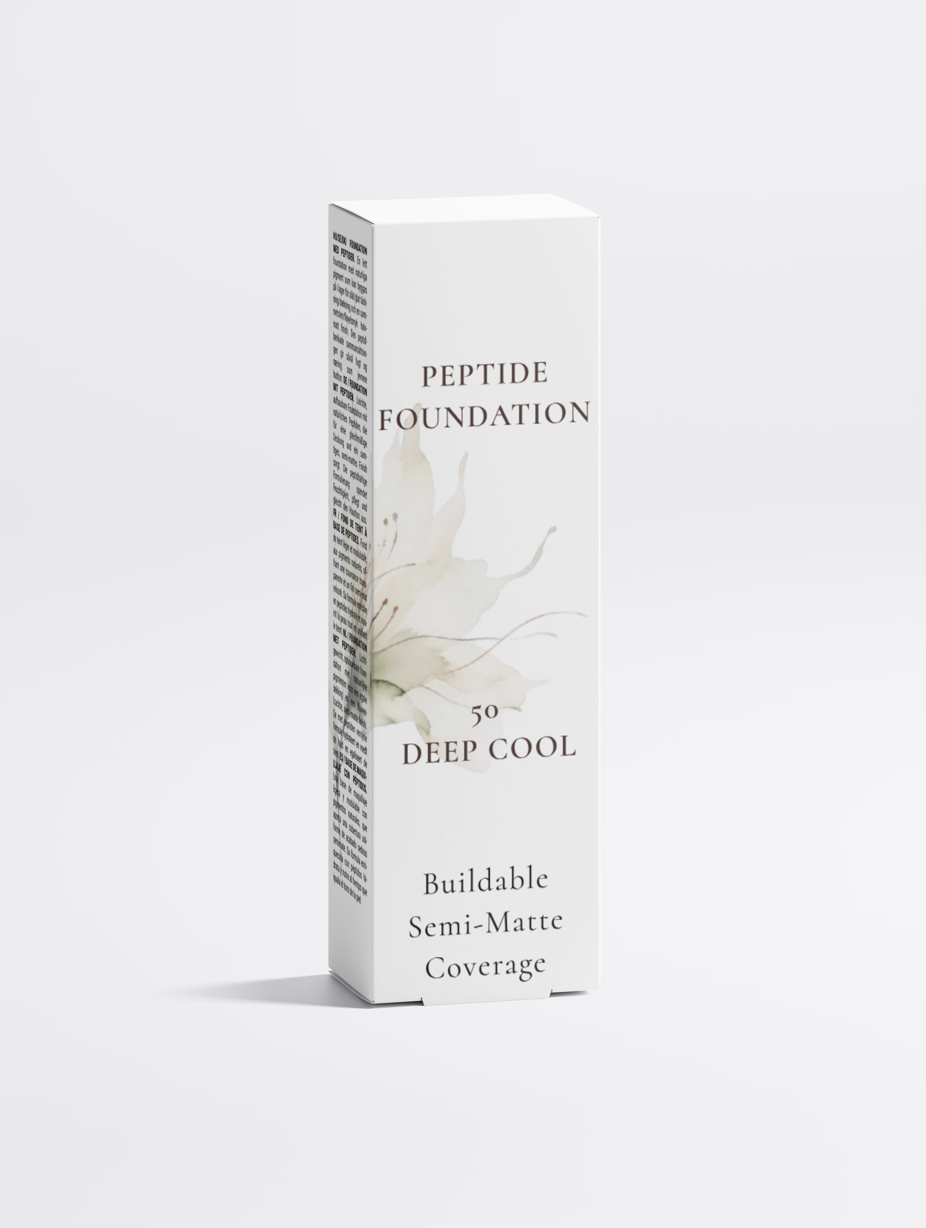 Peptide Foundation, 50 Deep Cool - Buildable, Semi-Matte Coverage