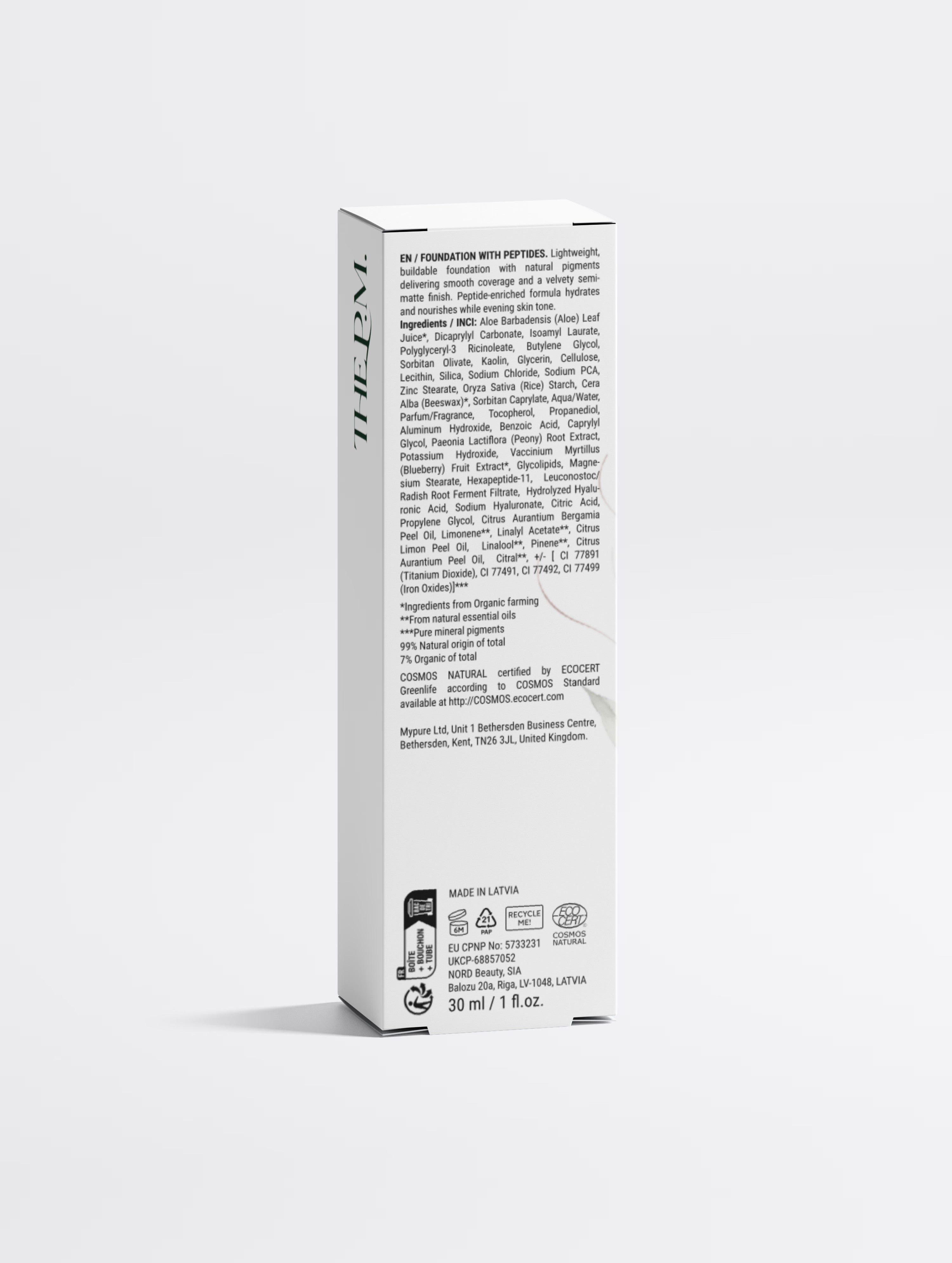 Peptide Foundation, Buildable Semi-Matte Coverage | Shade 45 Deep Warm
