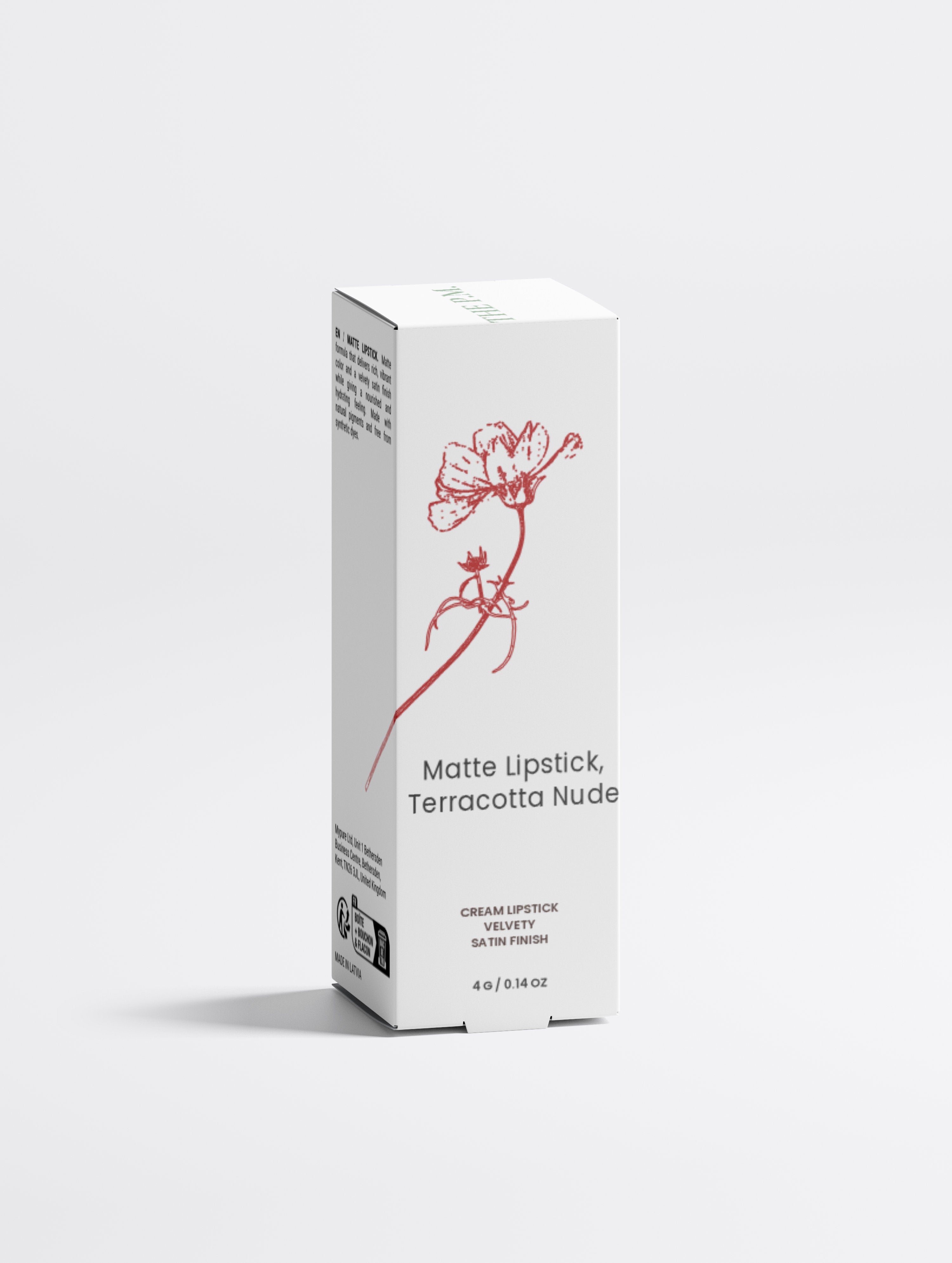 Matte Lipstick – Velvety Satin Finish | Shade Terracotta Nude