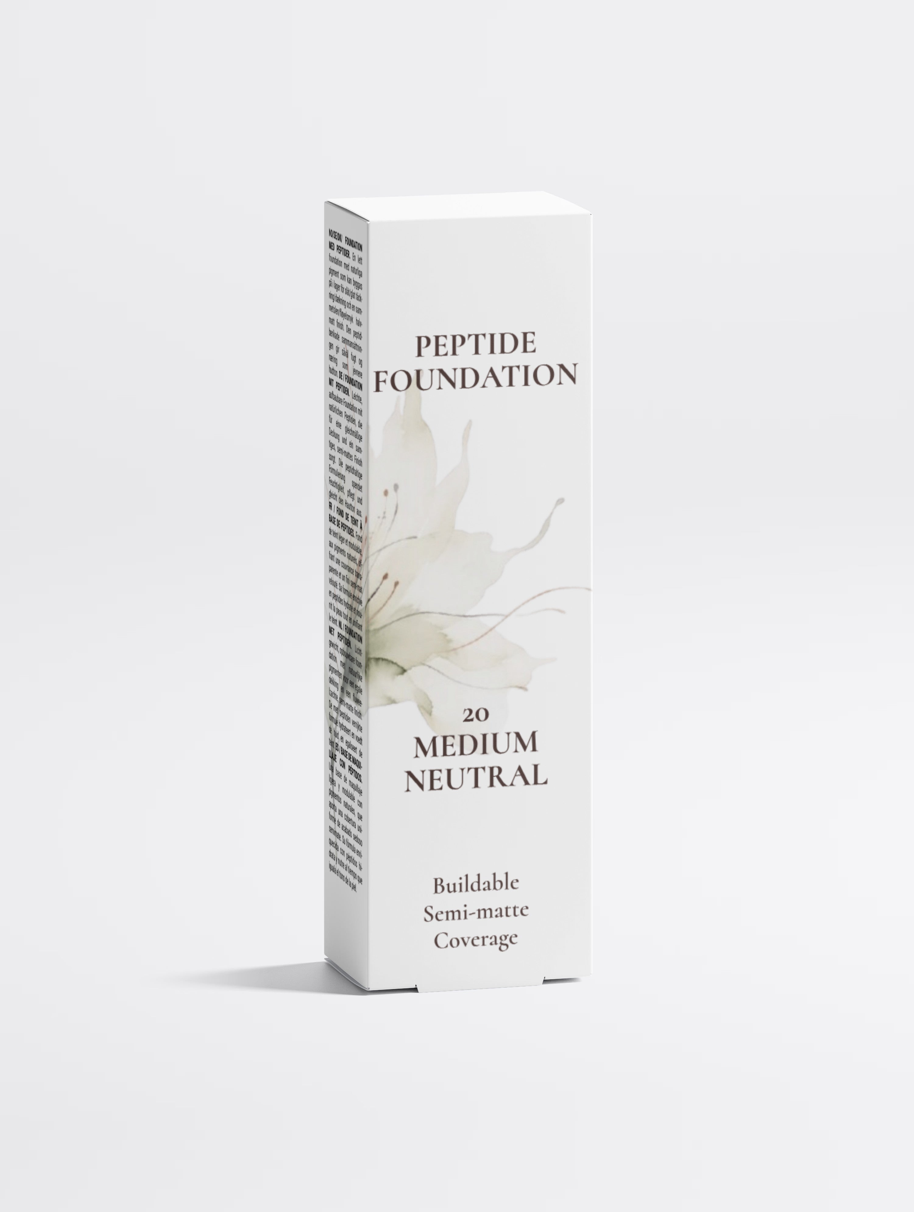Peptide Foundation – Buildable Semi-Matte Coverage | Shade 20 Medium Neutral