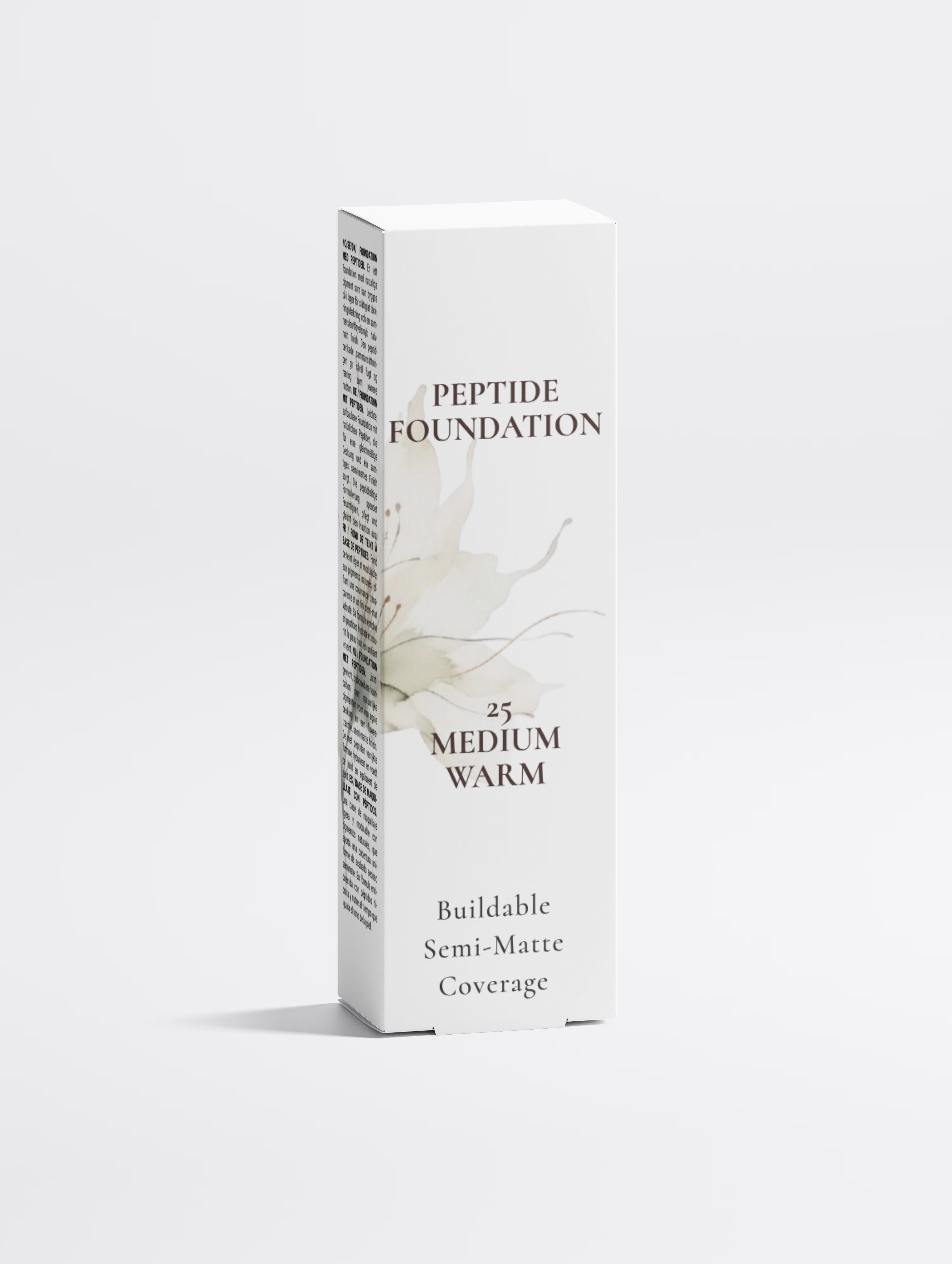 Peptide Foundation – Buildable Semi-Matte Coverage | Shade 25 Medium Warm