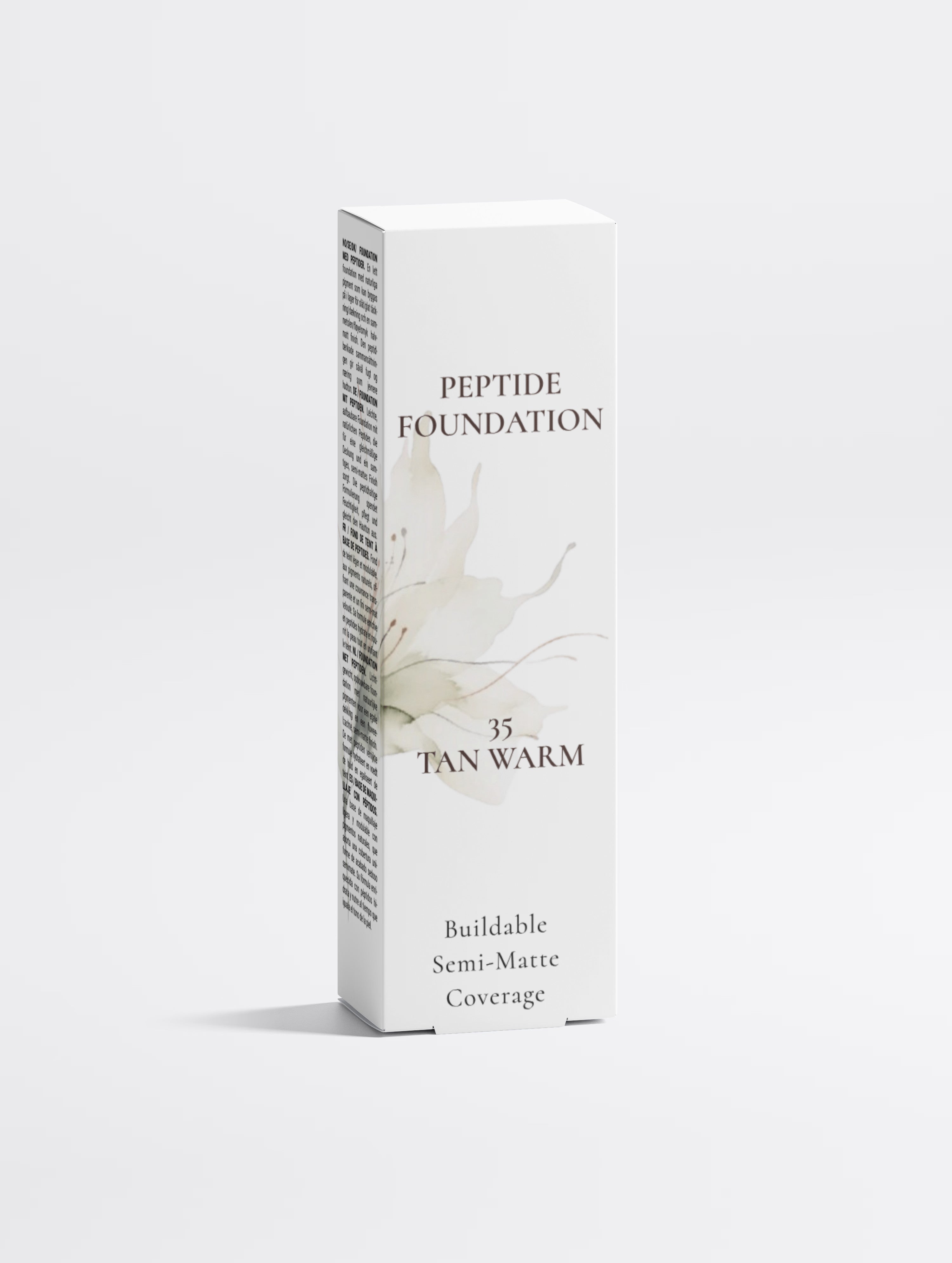 Peptide Foundation, 35 Tan Warm - Buildable, Semi-Matte Coverage