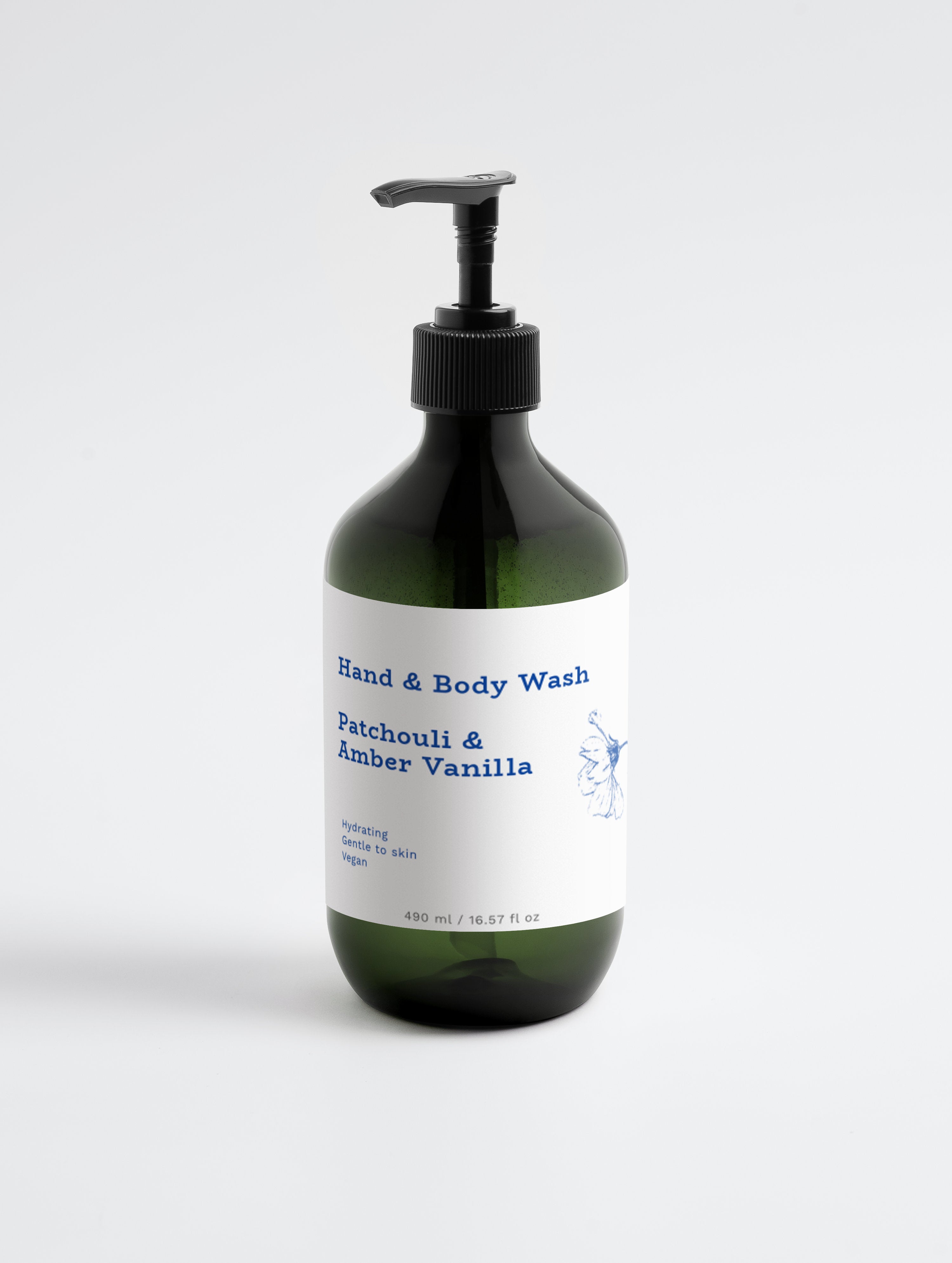 Hand & Body Wash – Hydrating Gentle Cleanse | Patchouli & Amber Vanilla