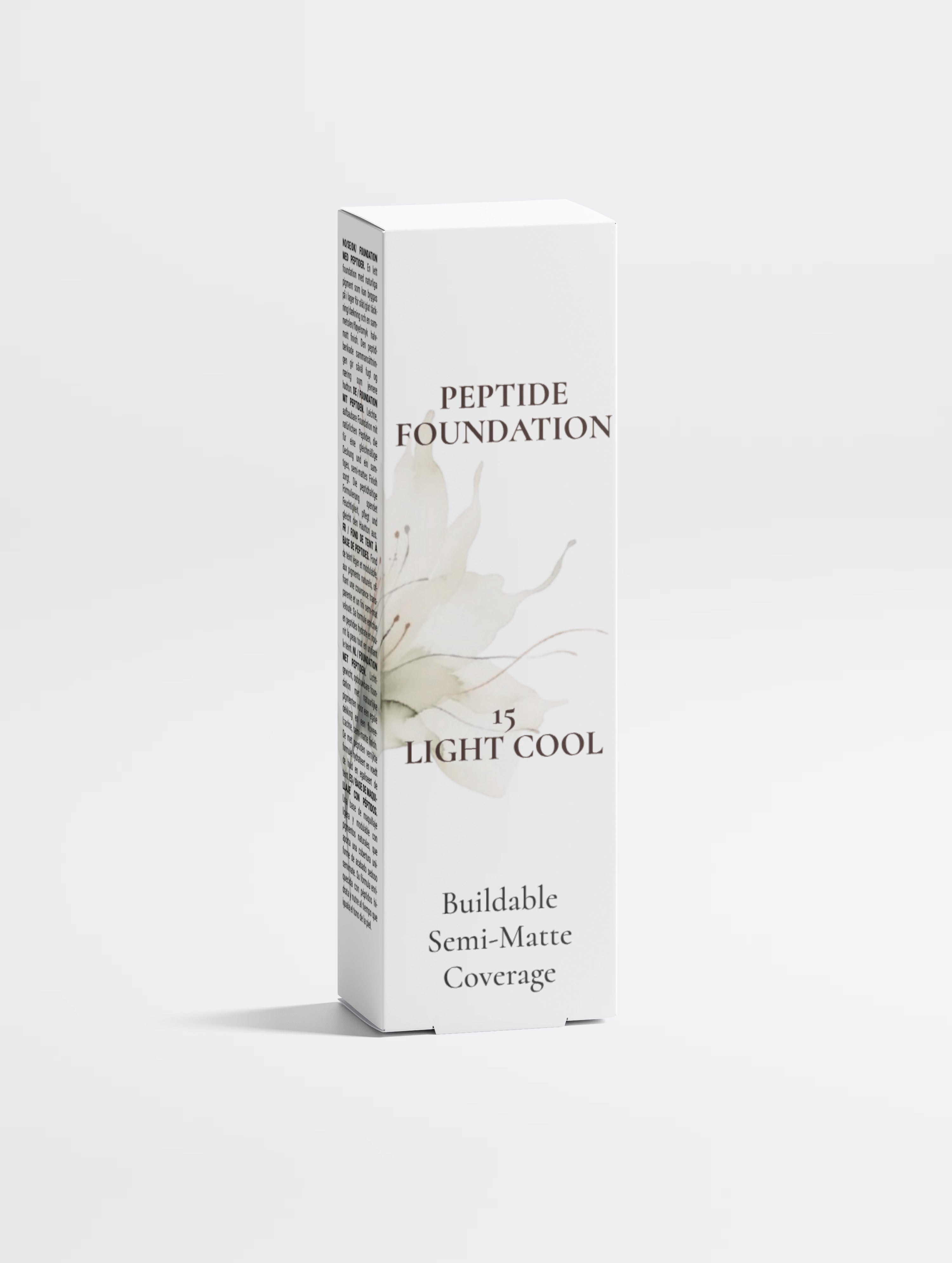 Peptide Foundation – Buildable Semi-Matte Coverage | Shade 15 Light Cool