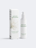 A skincare product bottle and its matching retail box for Soft Lift Moisturiser, shown on a clean light gray background. The packaging is white with green text and a faint floral illustration.