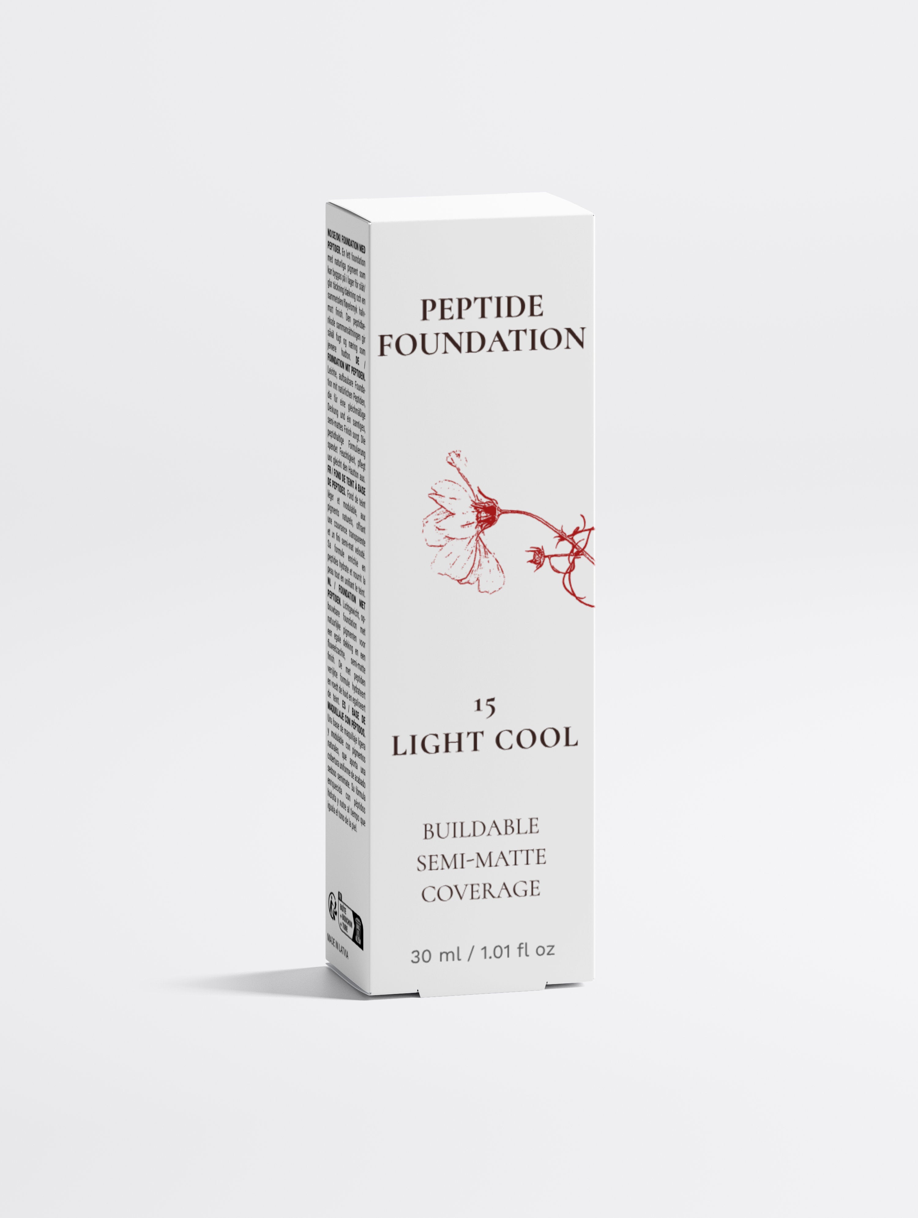 Peptide Foundation – Buildable Semi-Matte Coverage | Shade 15 Light Cool