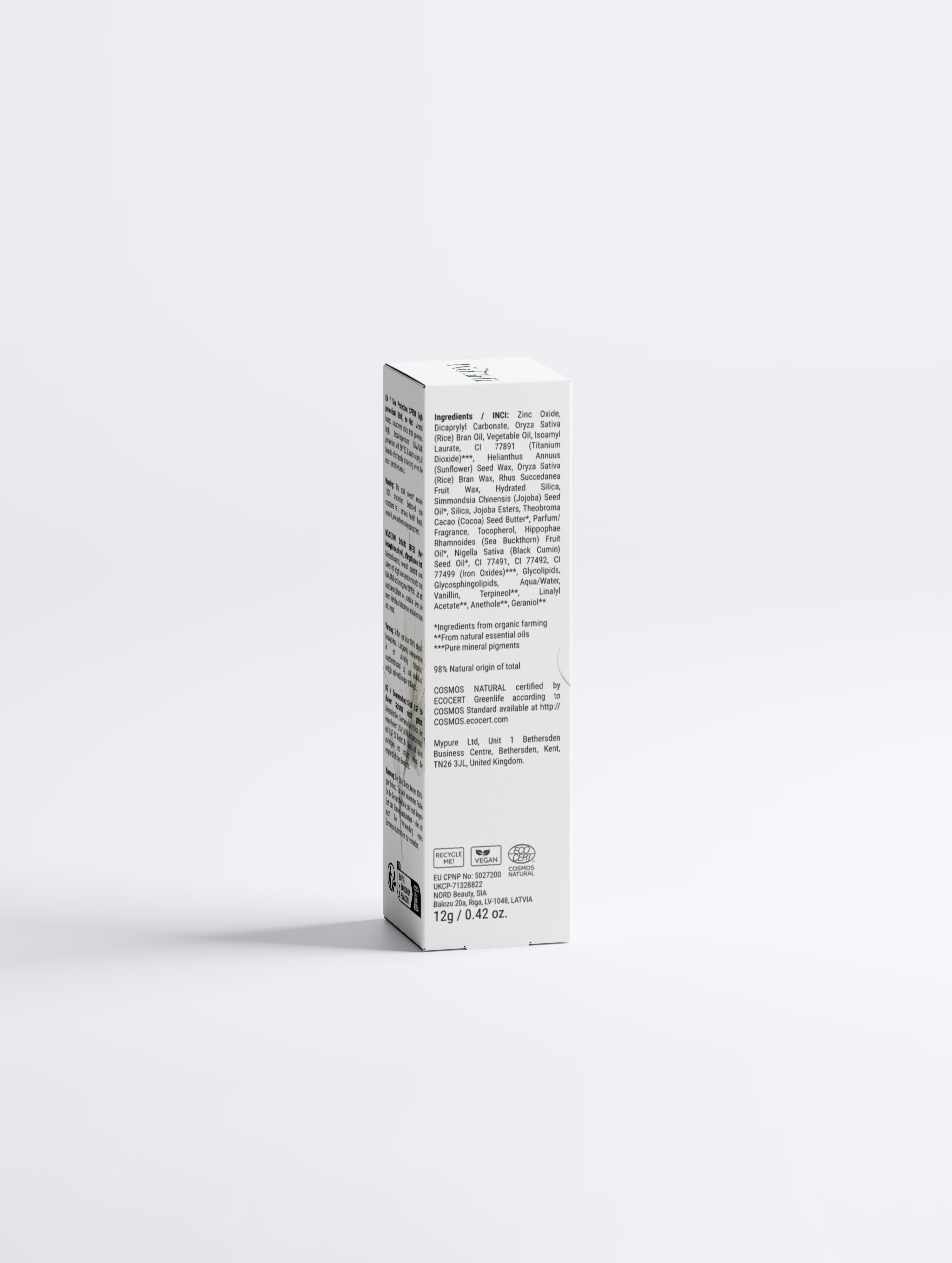 Sunscreen stick - SPF50, Non tinted