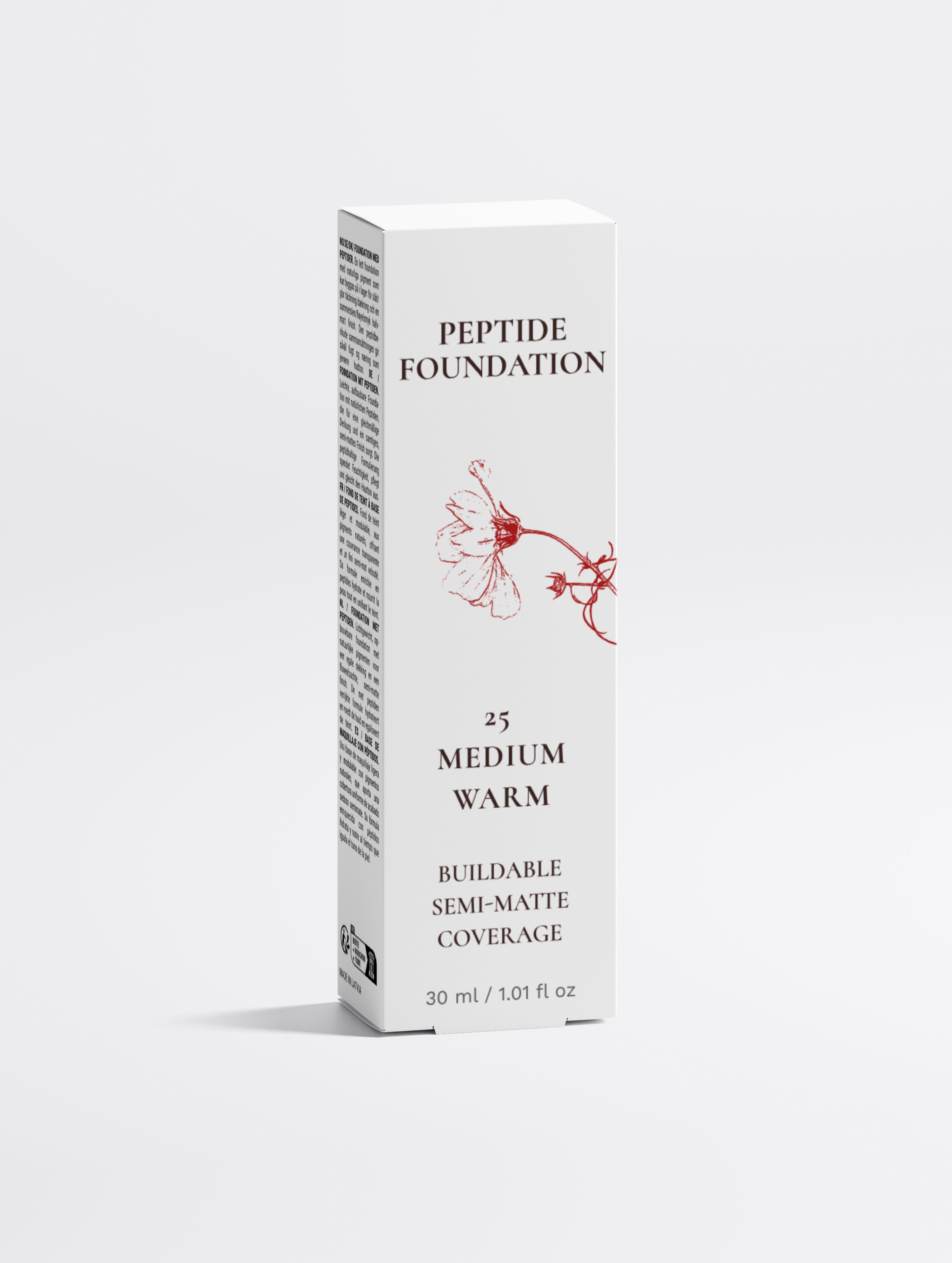 Peptide Foundation – Buildable Semi-Matte Coverage | Shade 25 Medium Warm