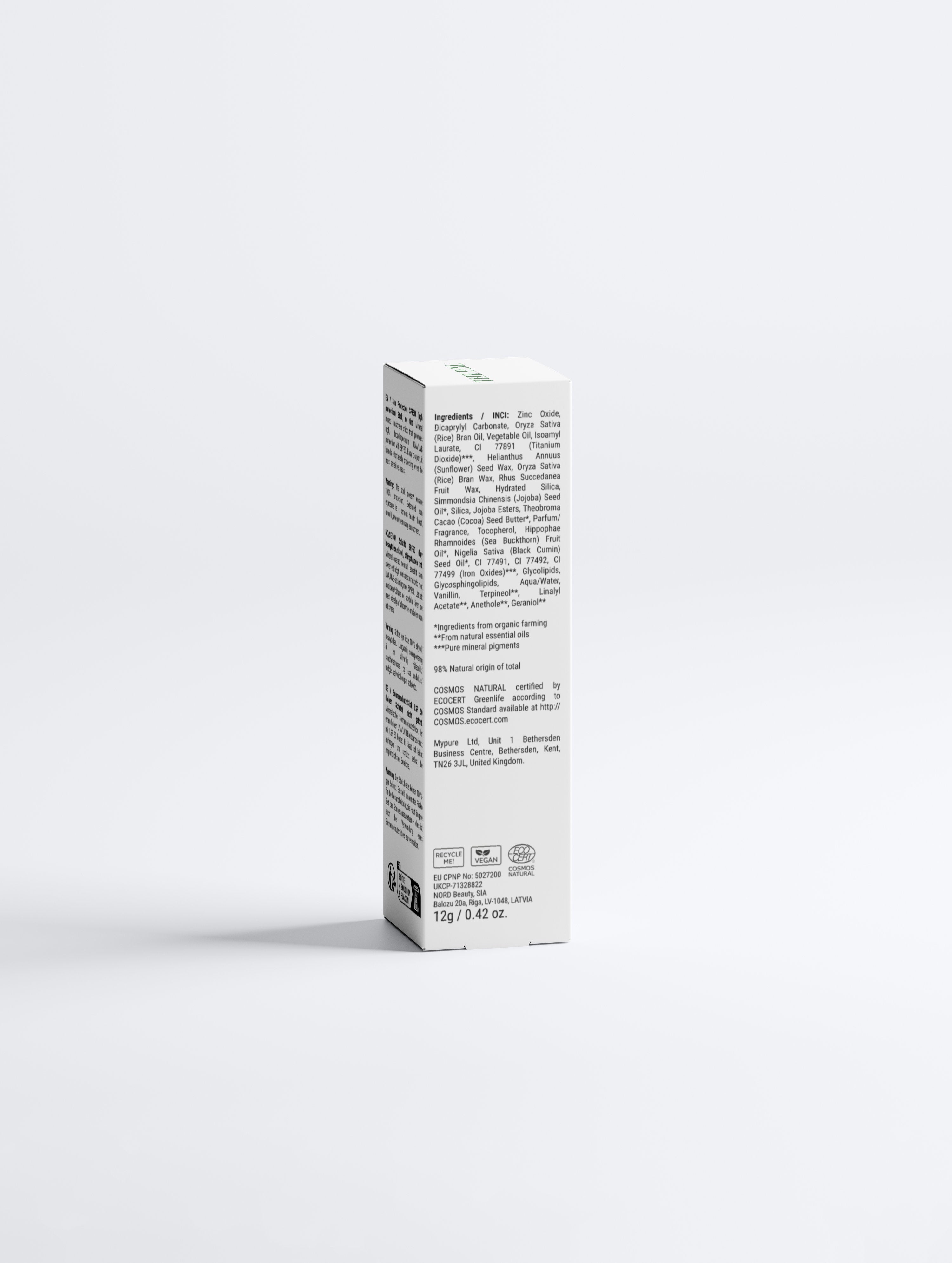 Mineral Sunscreen SPF50 Stick, No Tint – Broad-Spectrum Protection