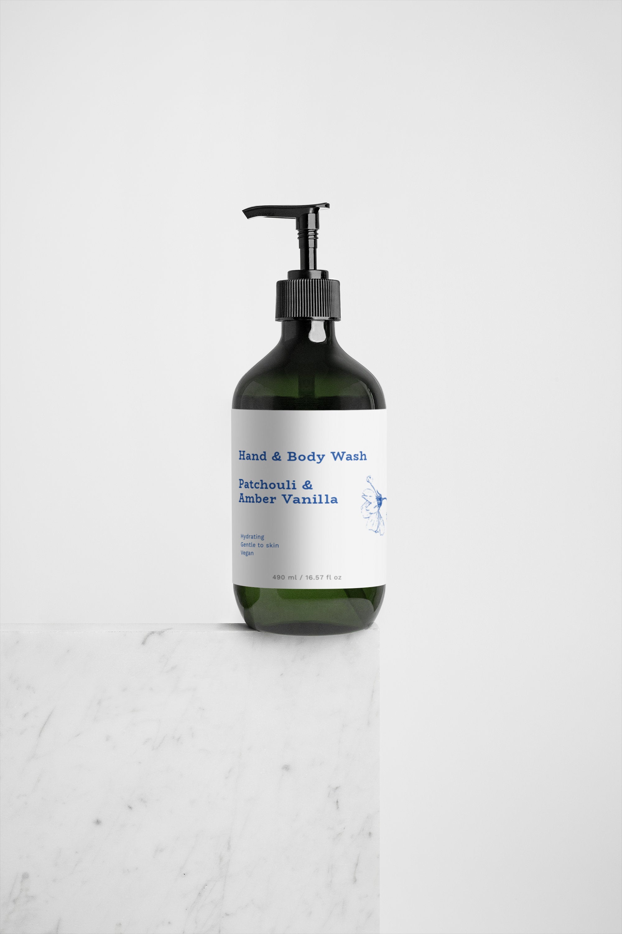 Hand & Body Wash – Hydrating Gentle Cleanse | Patchouli & Amber Vanilla