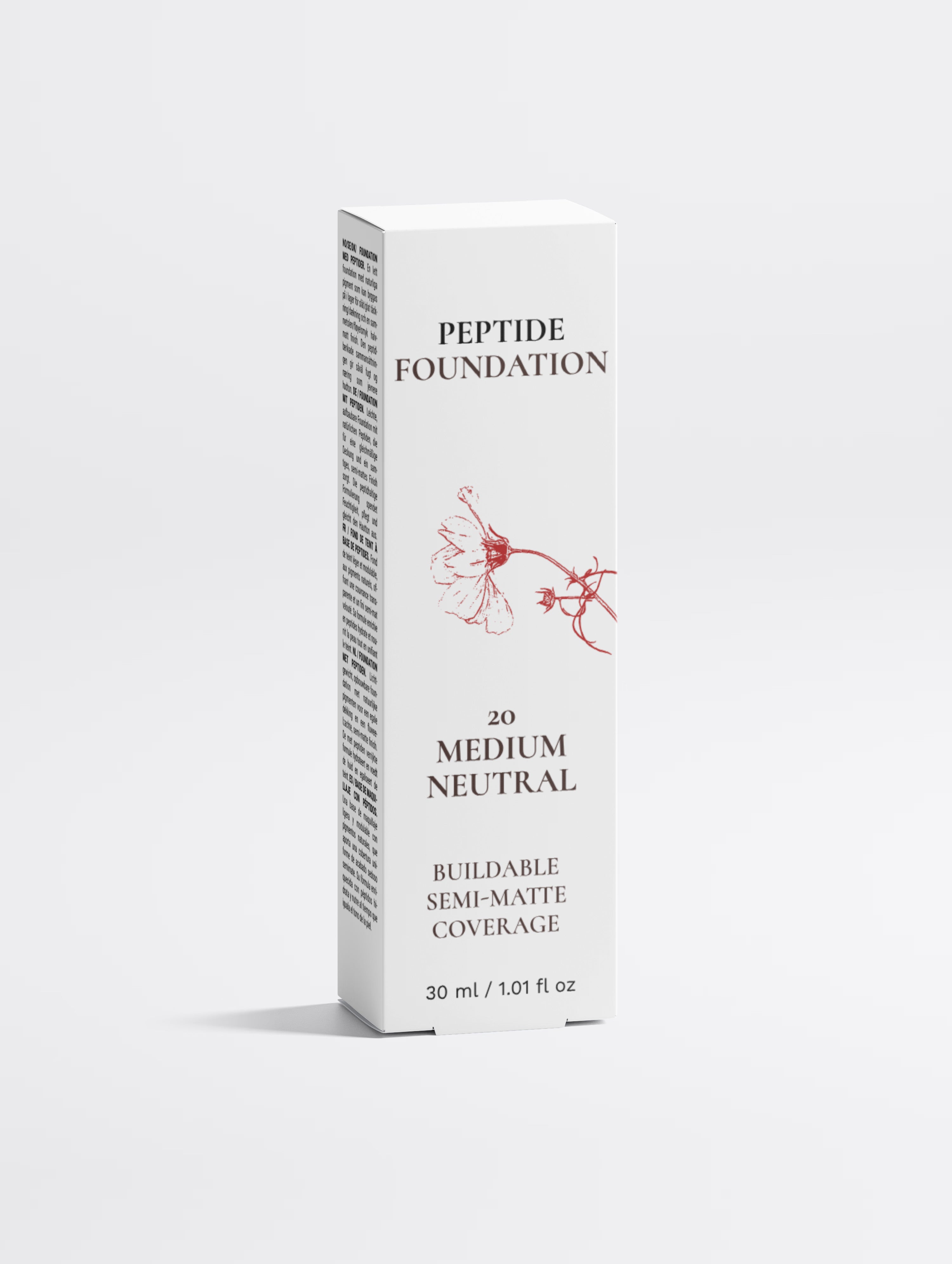 Peptide Foundation – Buildable Semi-Matte Coverage | Shade 20 Medium Neutral