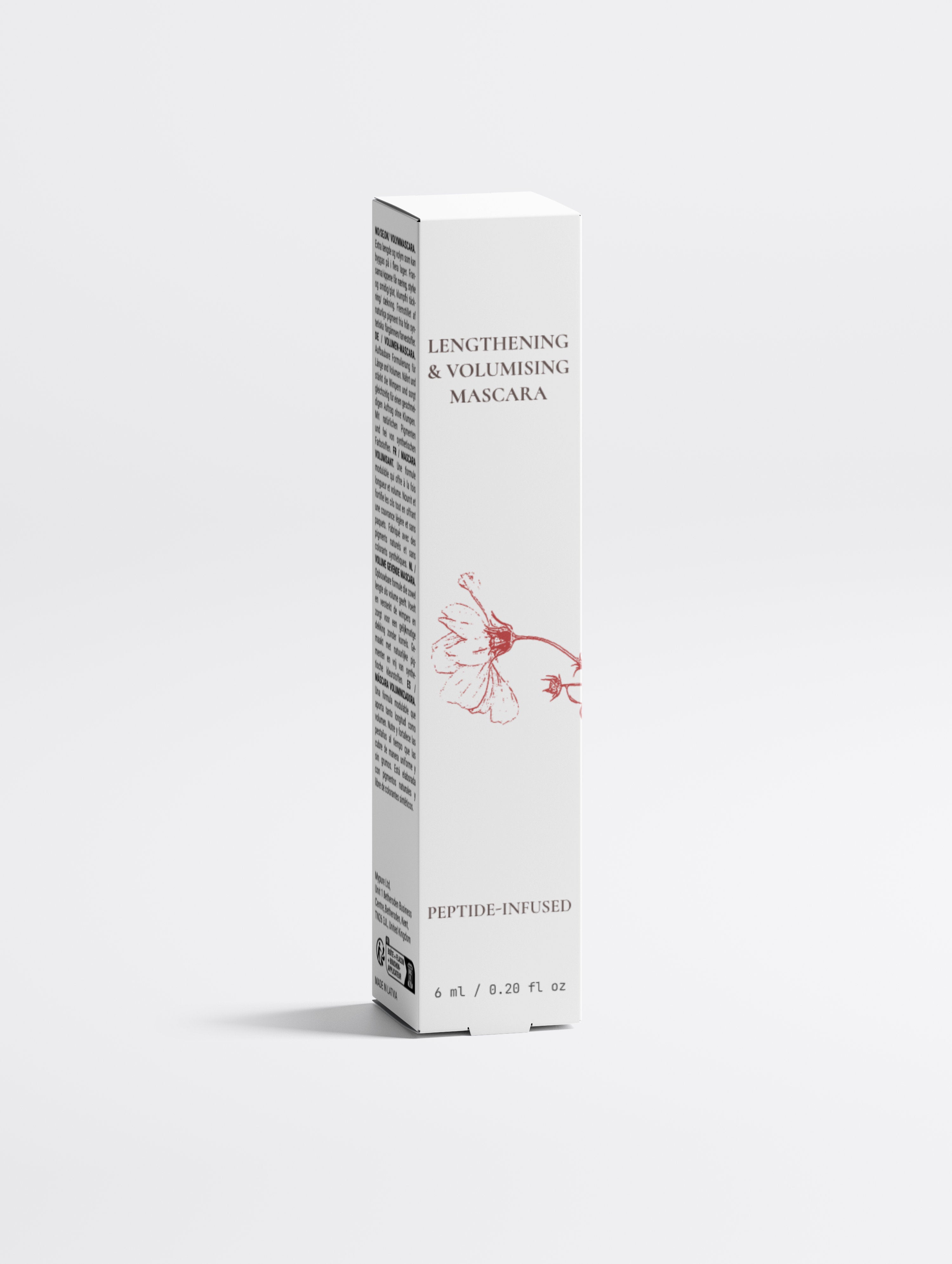 Lengthening & Volumising Mascara – Peptide-Infused, Natural Pigments
